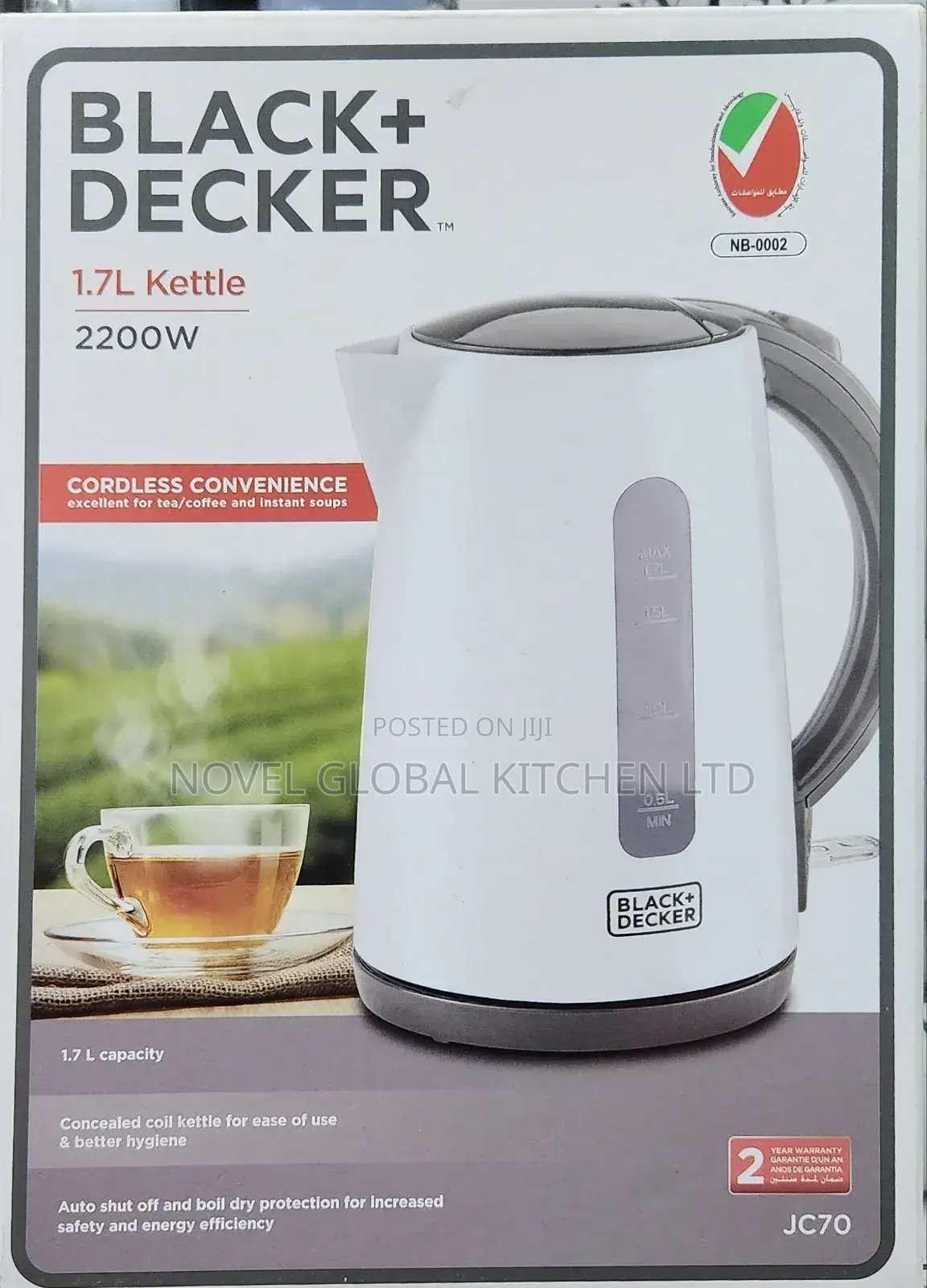 1.7l Black+Decker Electric Water Jug