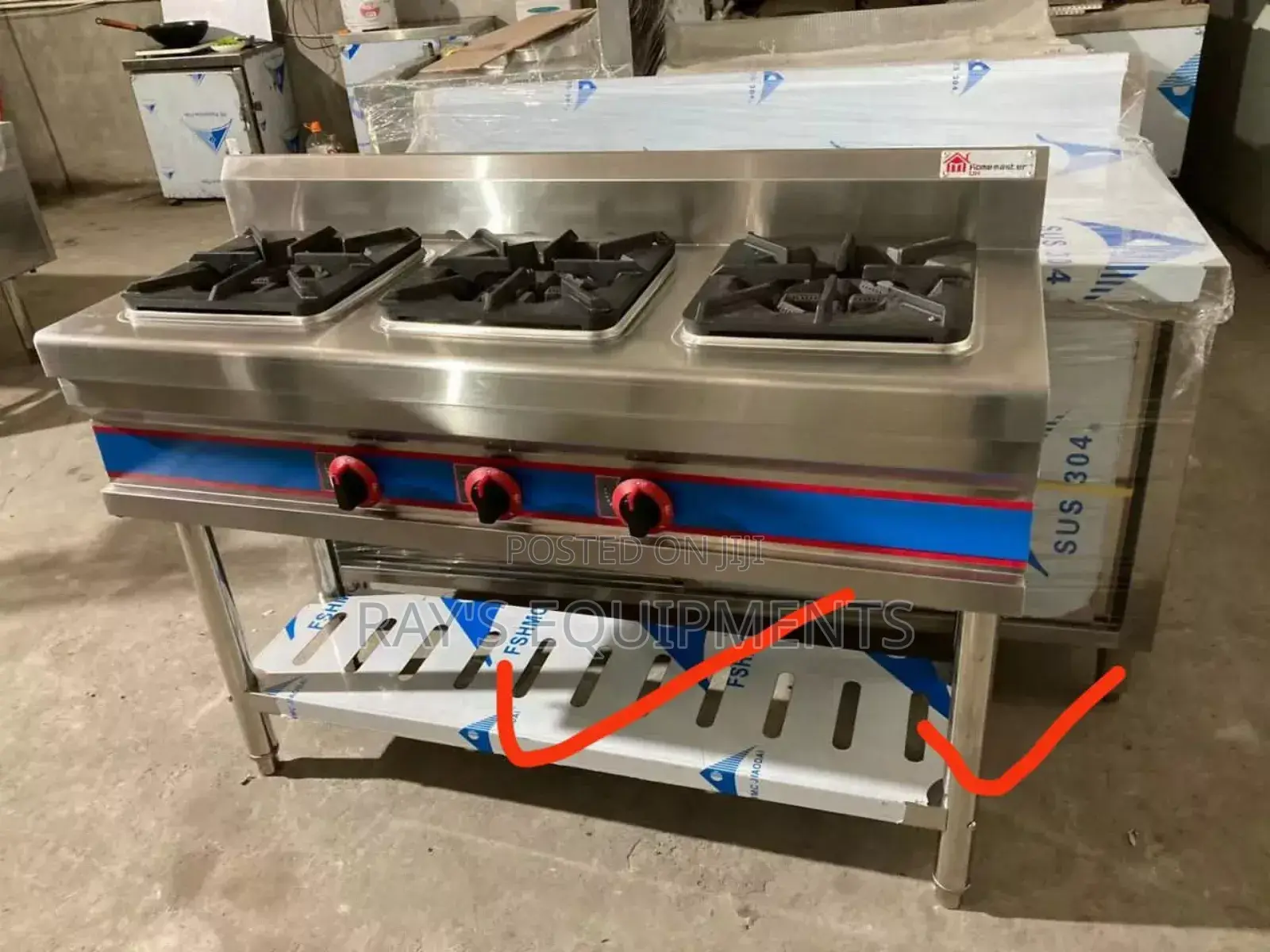 3 Burner Industrial Gas Cooker