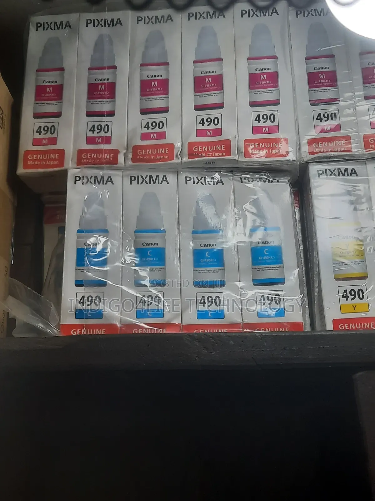 Canon 490 Ink Black Colours