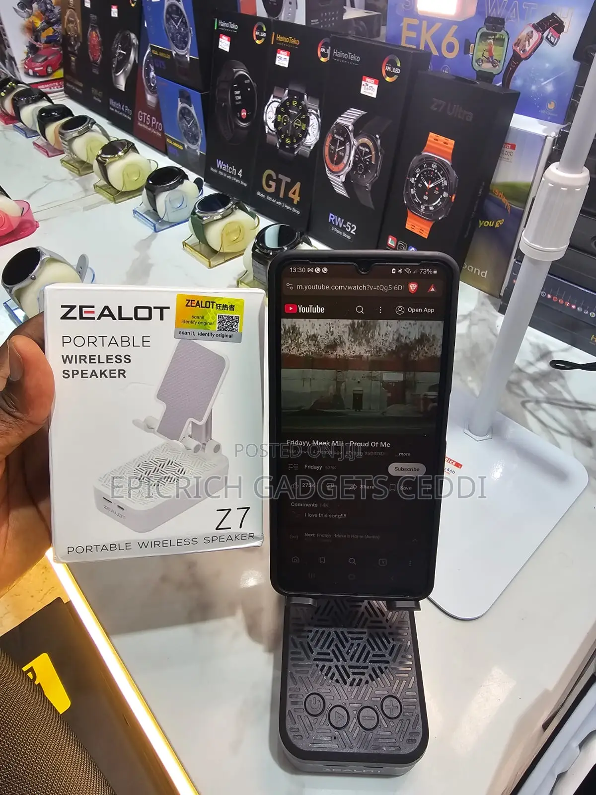 Zealot Portable Wireless Speaker Phone Stand