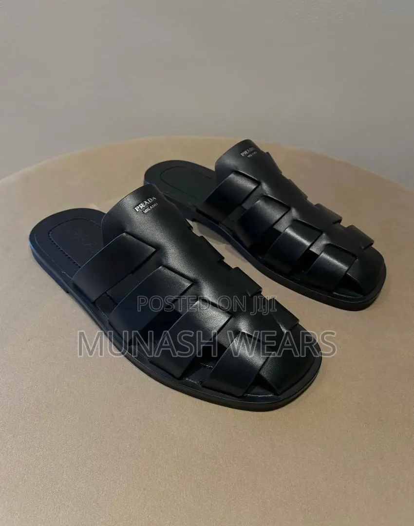 Original Leather Prada Slipers