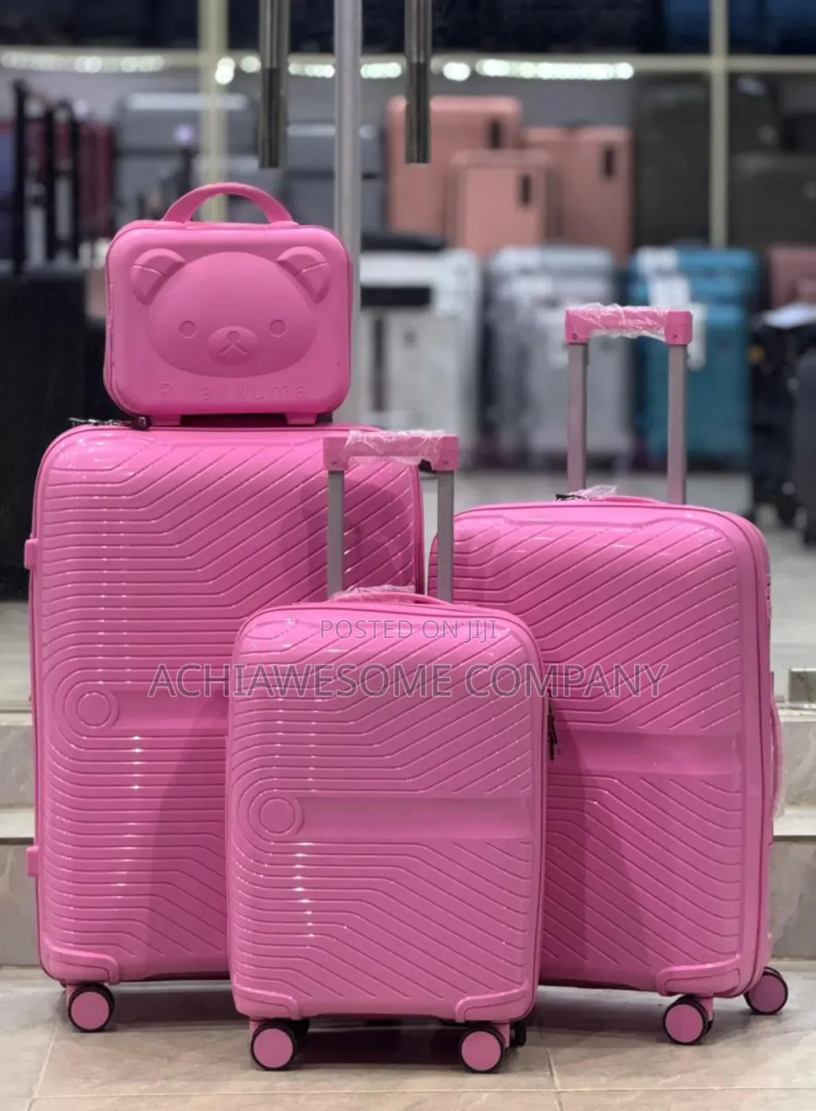 Pink Unbreakable Rubber Box Set Of 4