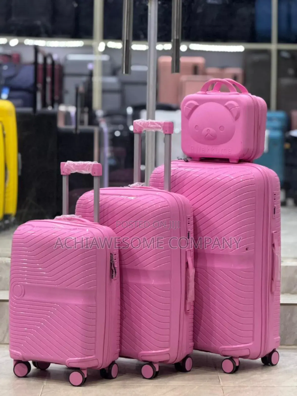 Pink Unbreakable Rubber Box Set Of 4