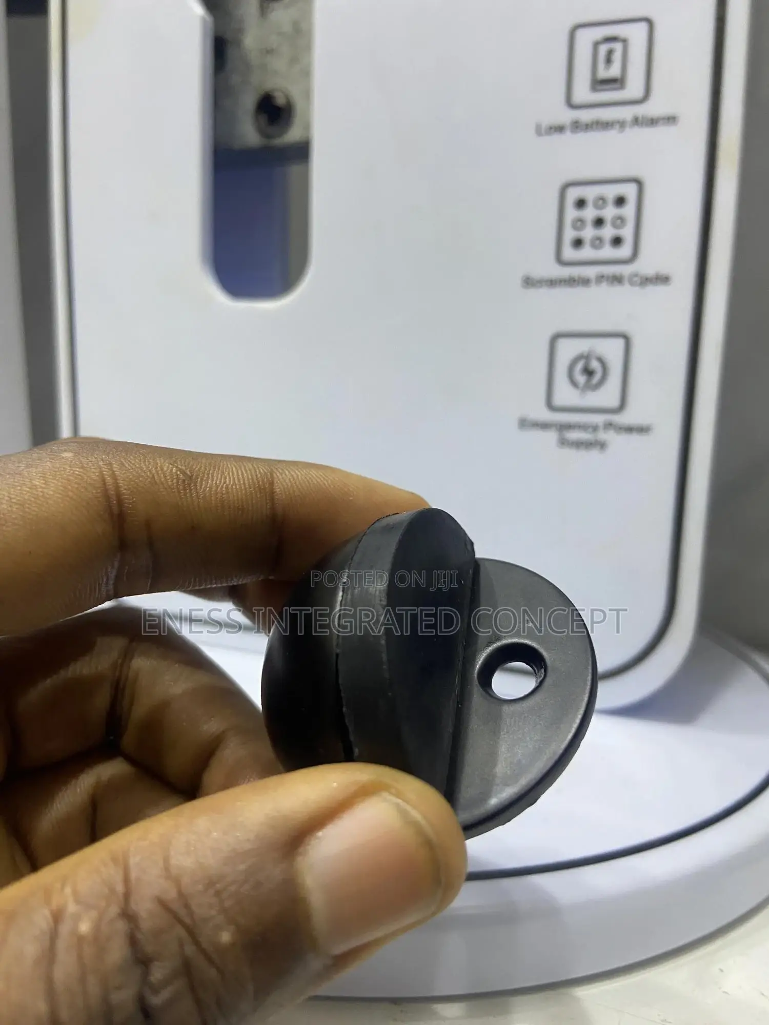 Black Coated Halfmoon Door Stopper