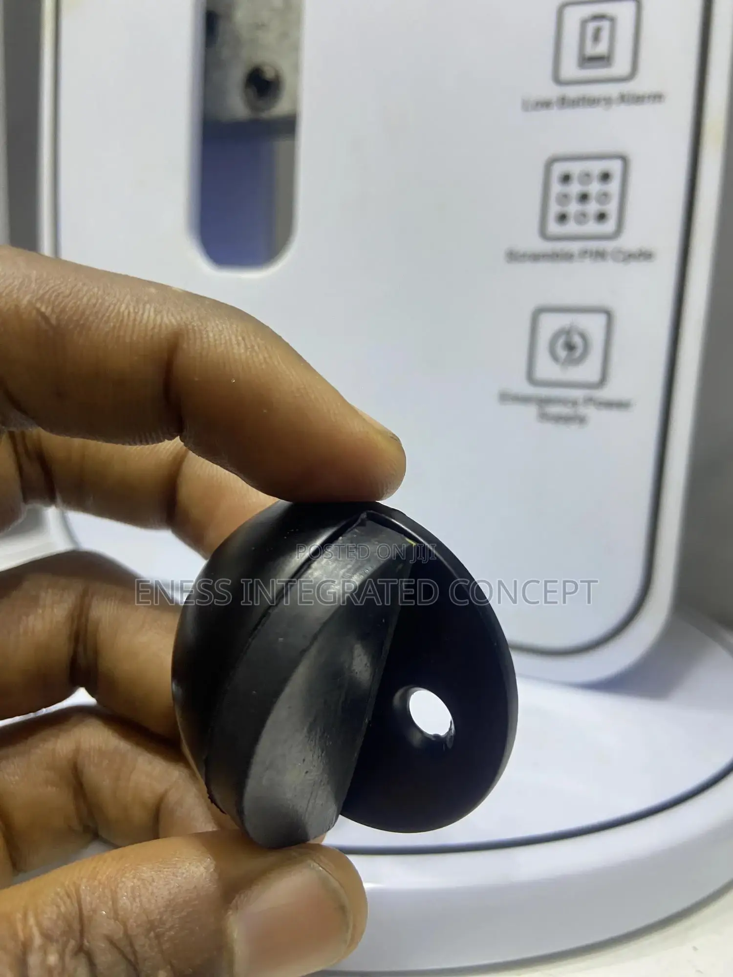 Black Coated Halfmoon Door Stopper