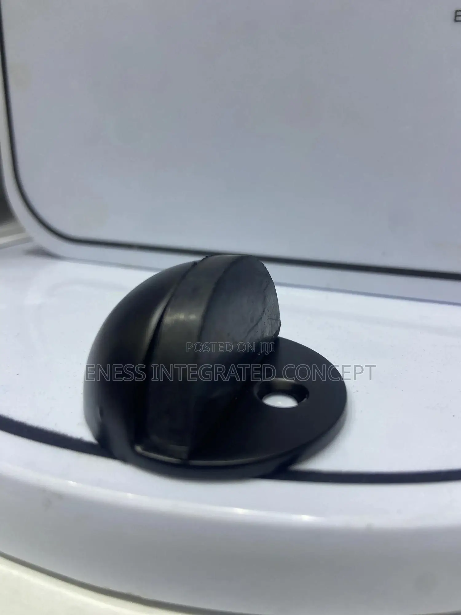 Black Coated Halfmoon Door Stopper