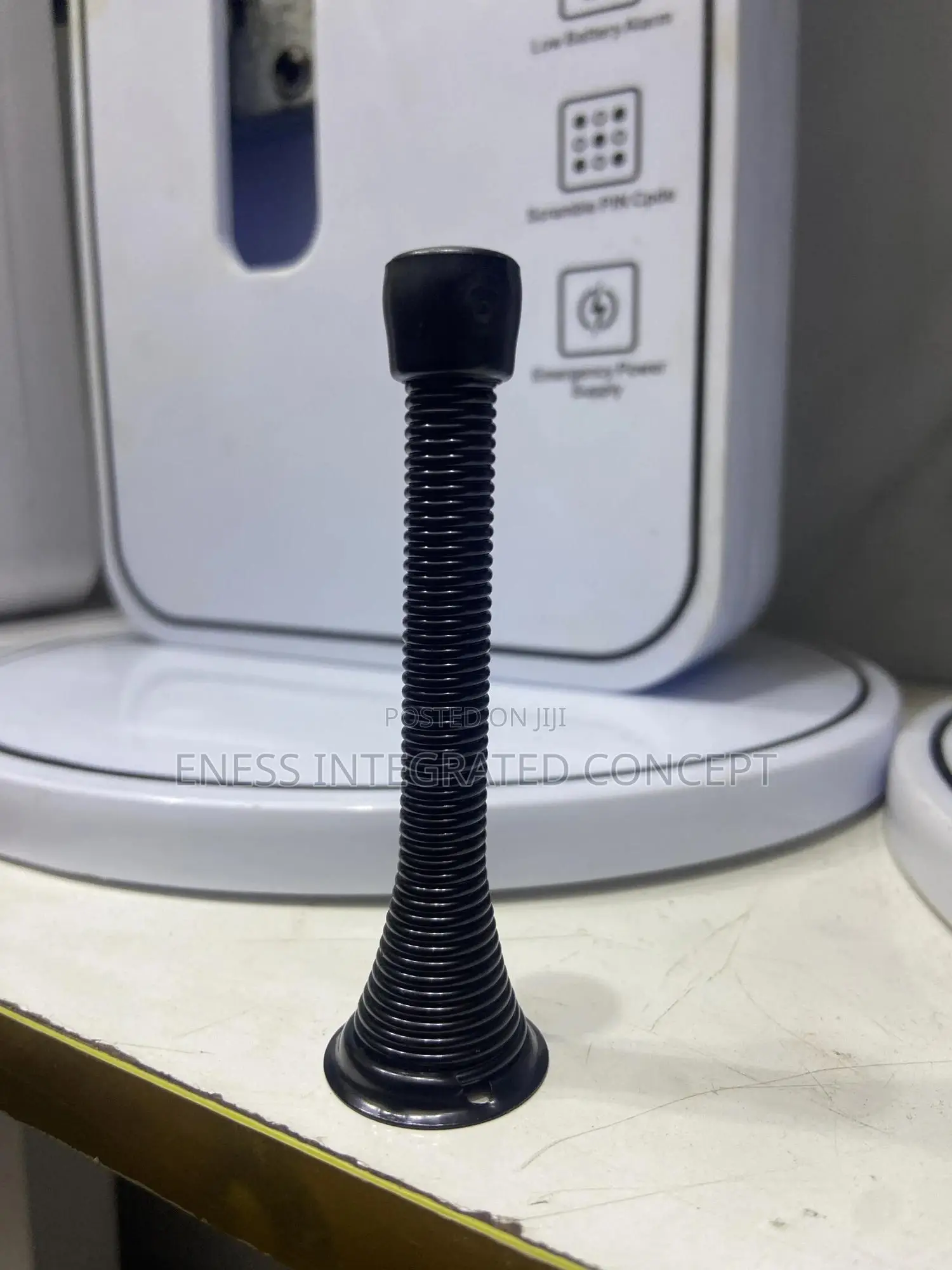 Black Coated Spring Door Stopper