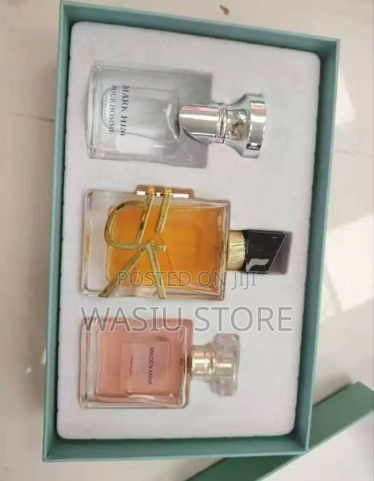 Maiden Anna" and "Mark Him Pour Homme" Perfume
