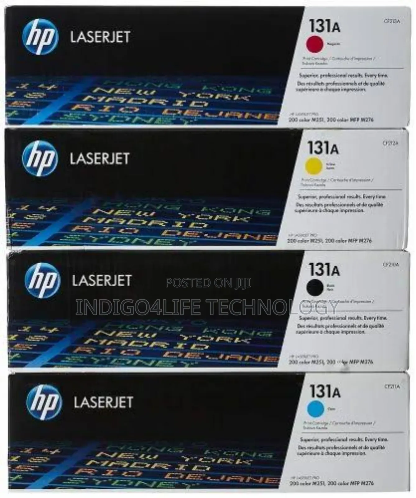 Hp 131a Toner Cartridges Black Magenta Cyan Yellow