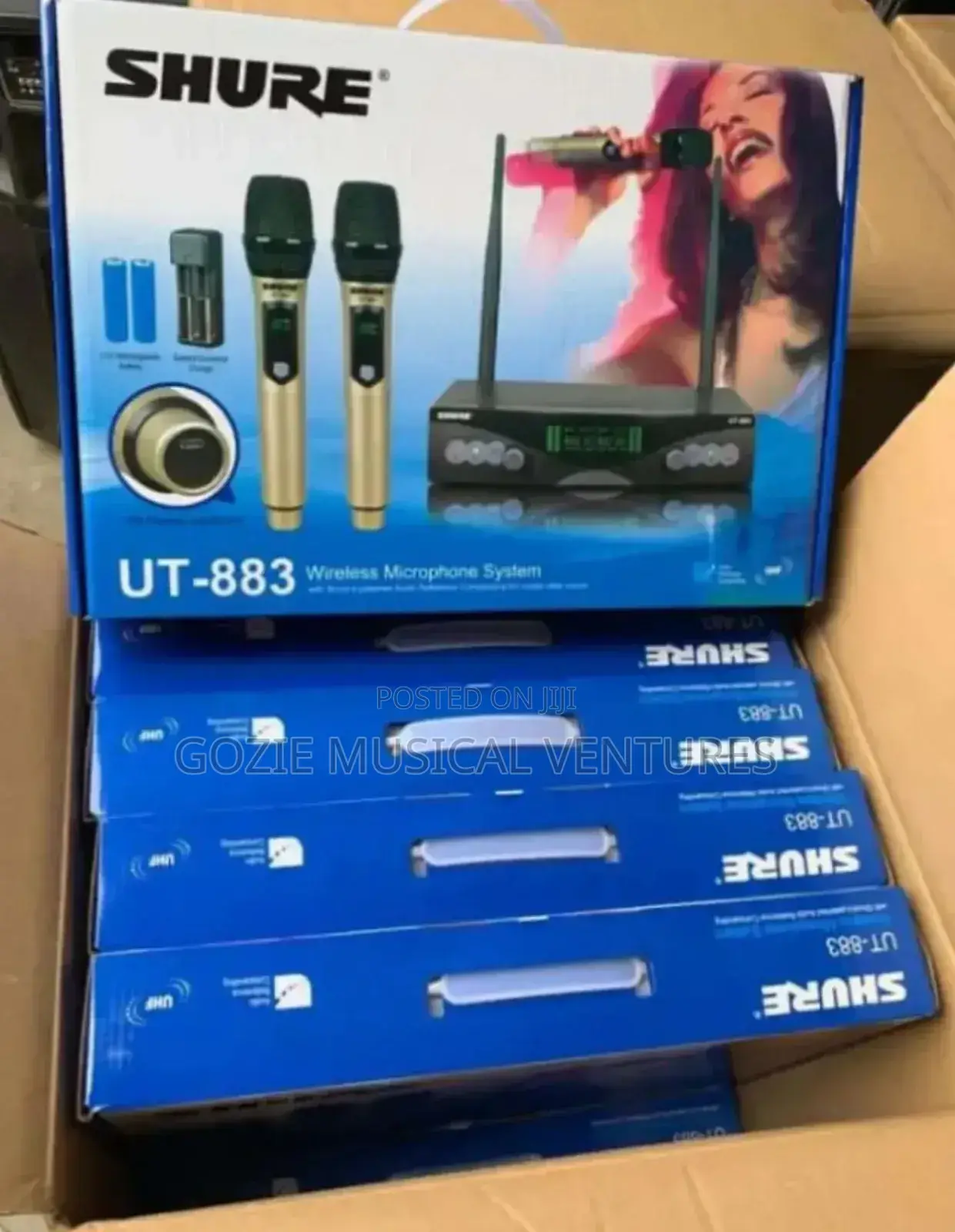 3 1 Sure Ut 883 Wireless Microphone Neck Overhead and Handl