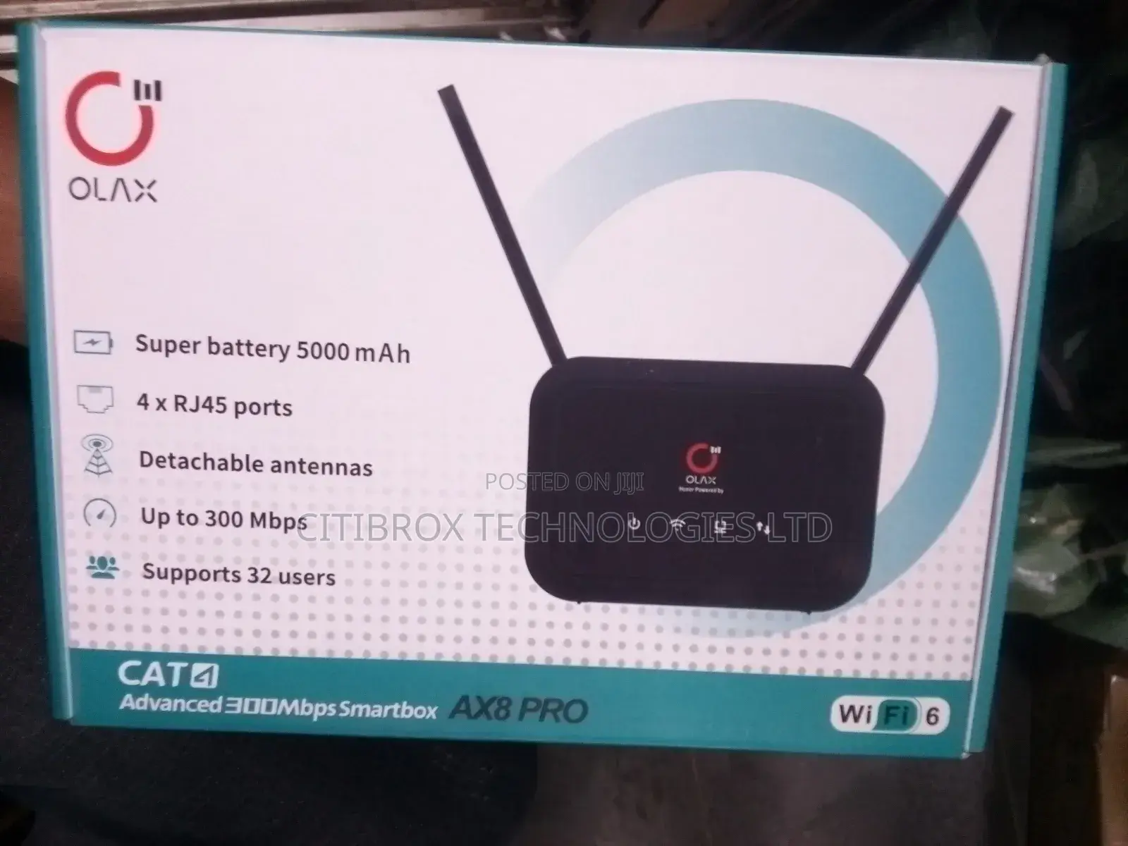 Olax Wifi Router Ax8 Pro 300mbps