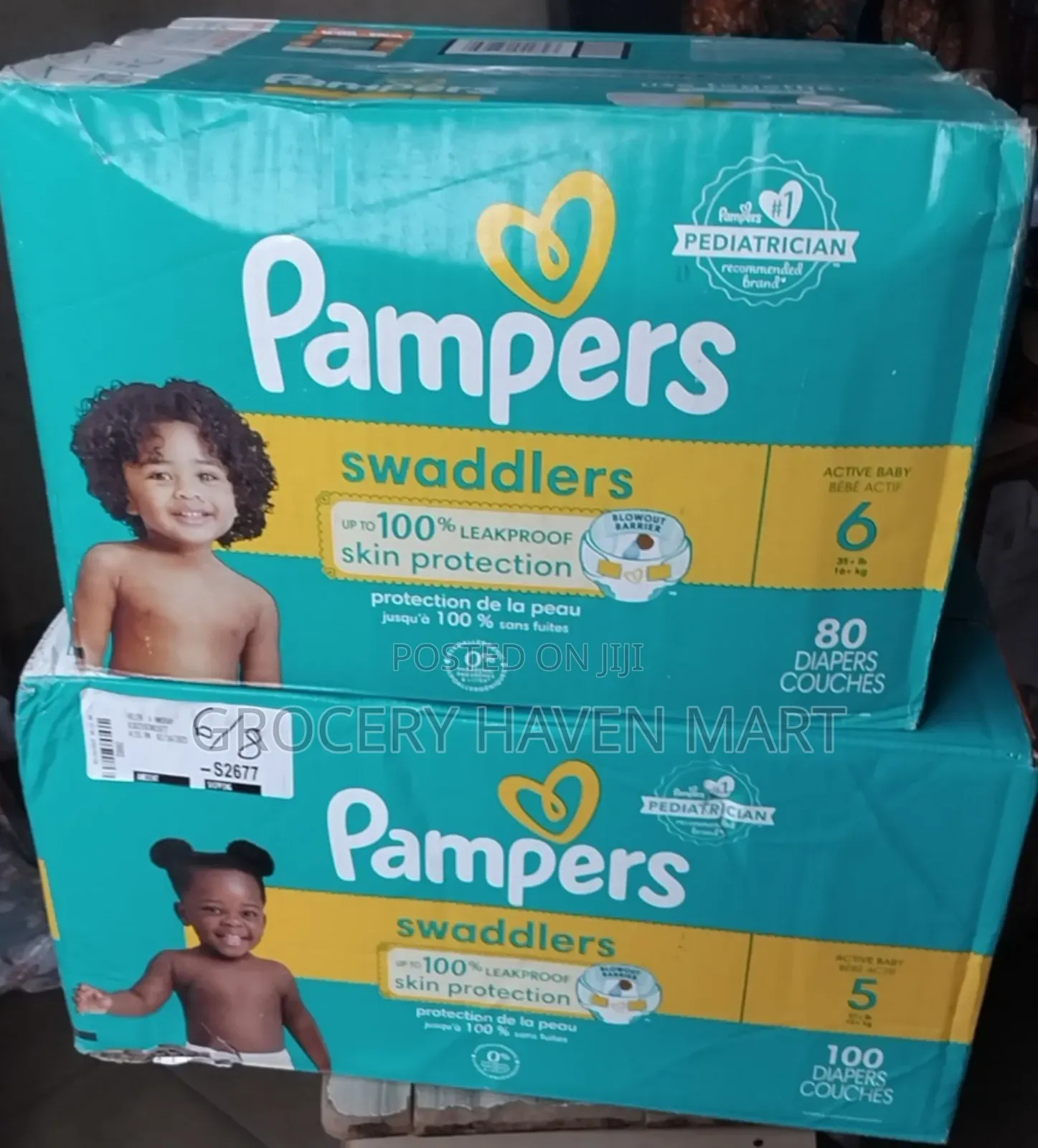 Pampers Swaddlers Daipers Sizes 1- 7
