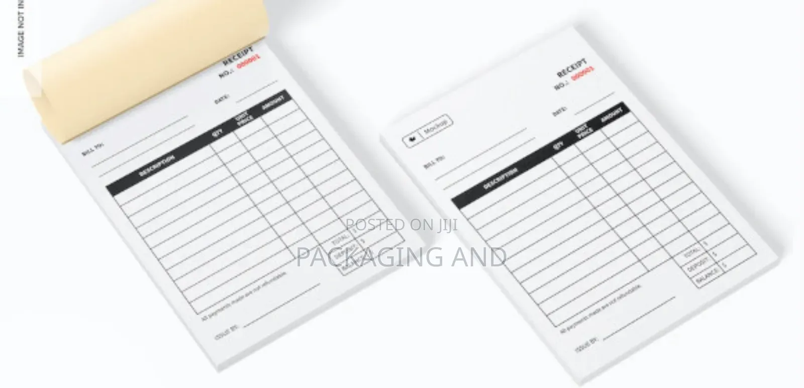 Custom Printed Receipt Book for Small Business