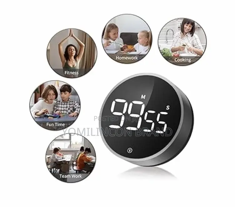 Vocoo Digital Kitchen Timer - Magnetic Countdown Countup