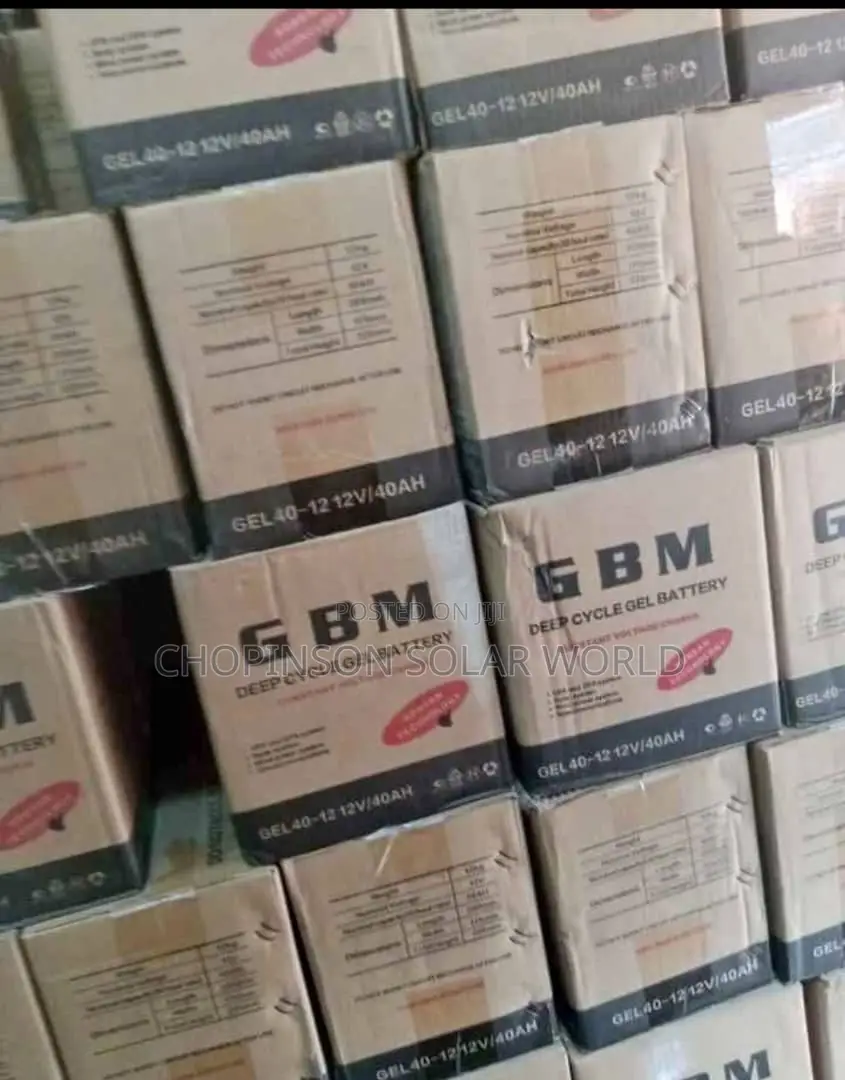 Solar Energy GBM Gel Battery 40ah/12votts