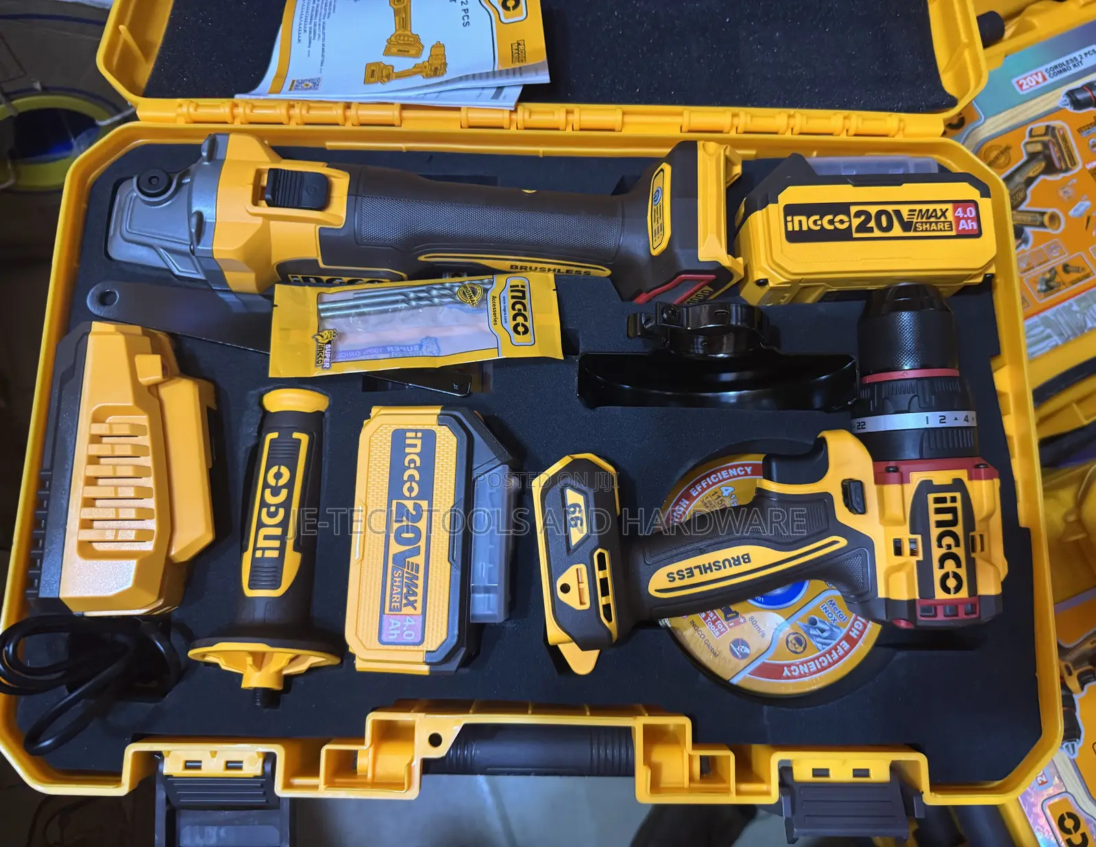 Ingco 20v Cordless 2 PCS Combo Kit (Ckli20273).