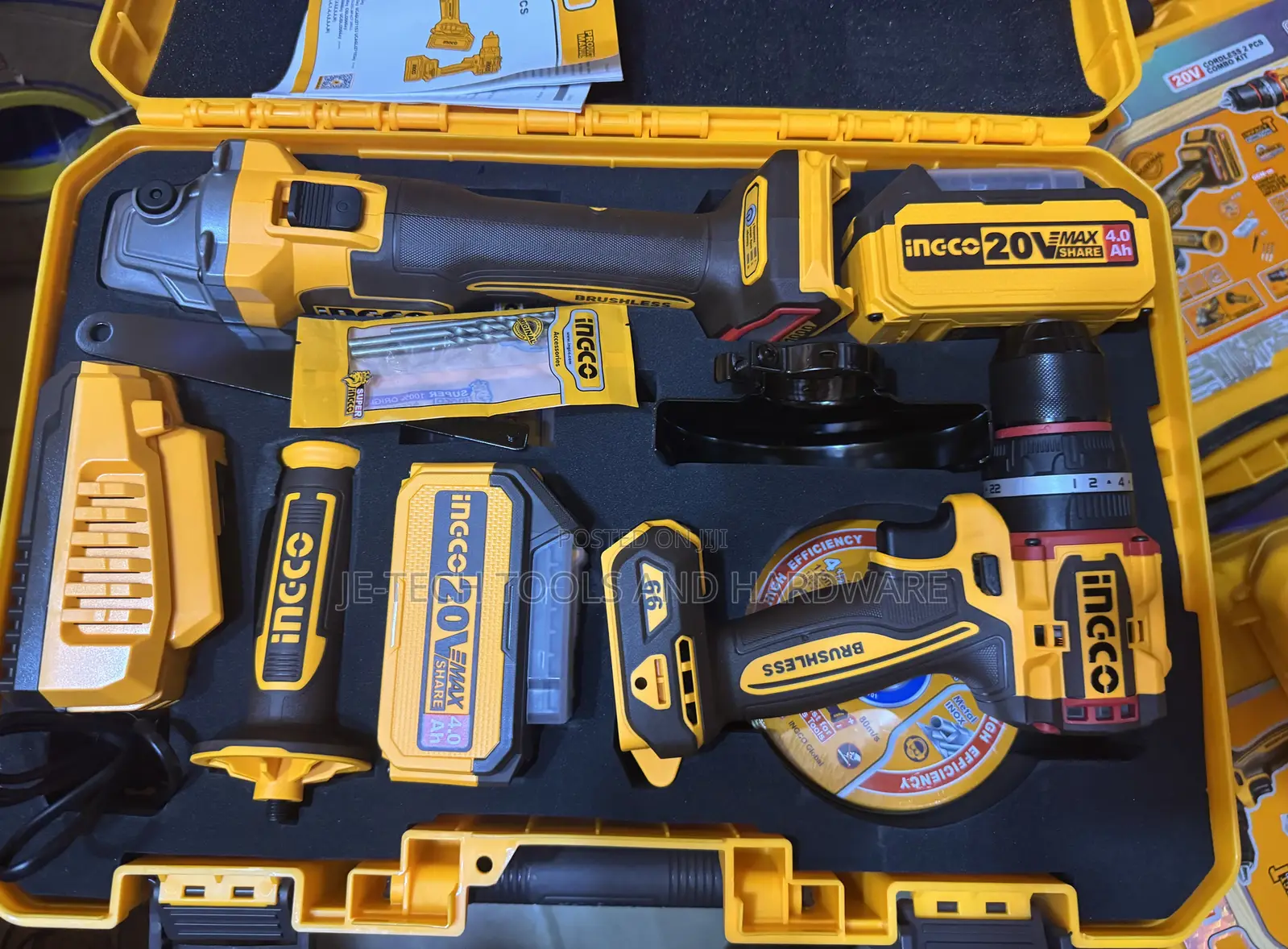 Ingco 20v Cordless 2 PCS Combo Kit (Ckli20273).