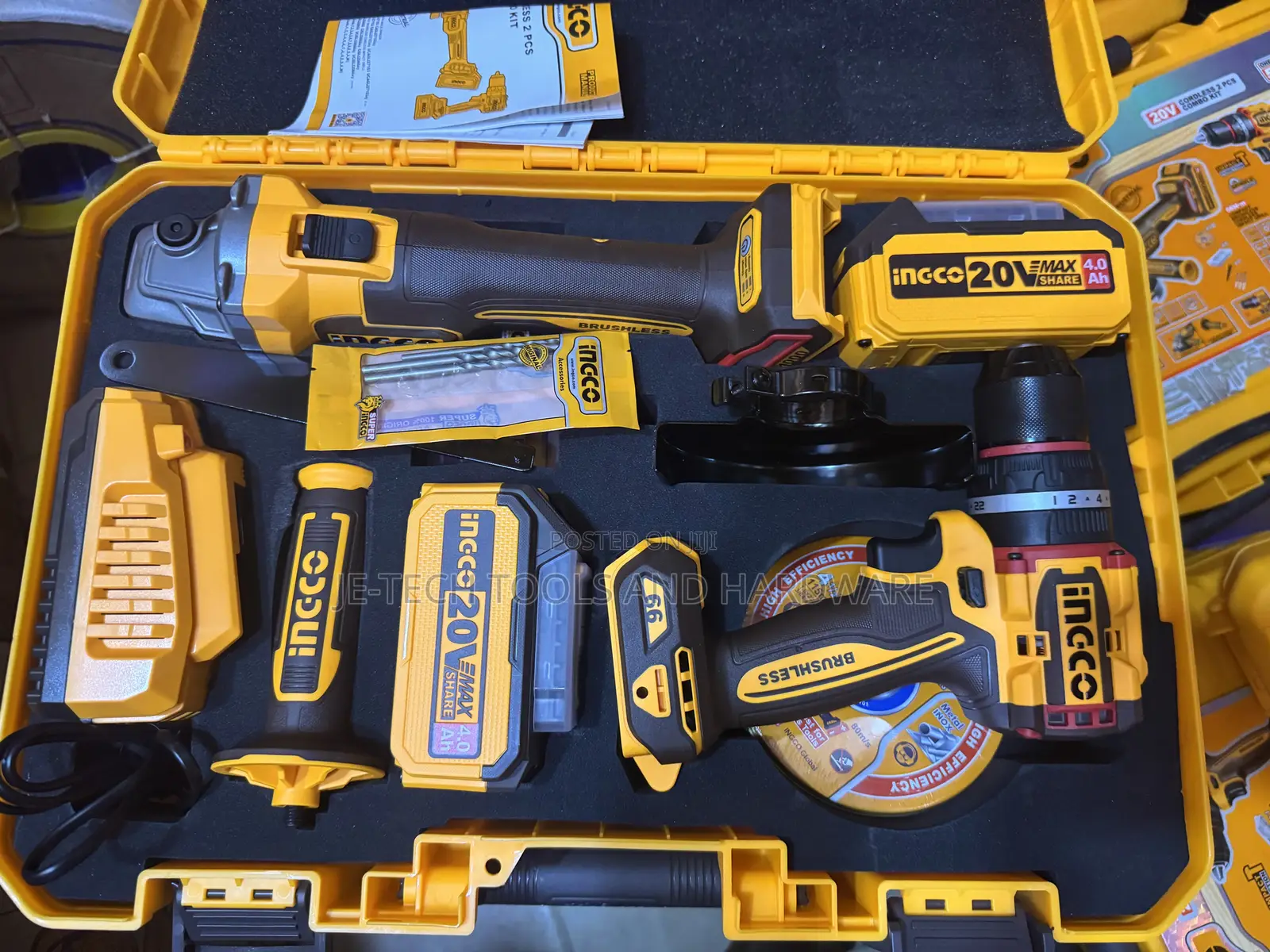 Ingco 20v Cordless 2 PCS Combo Kit (Ckli20273).