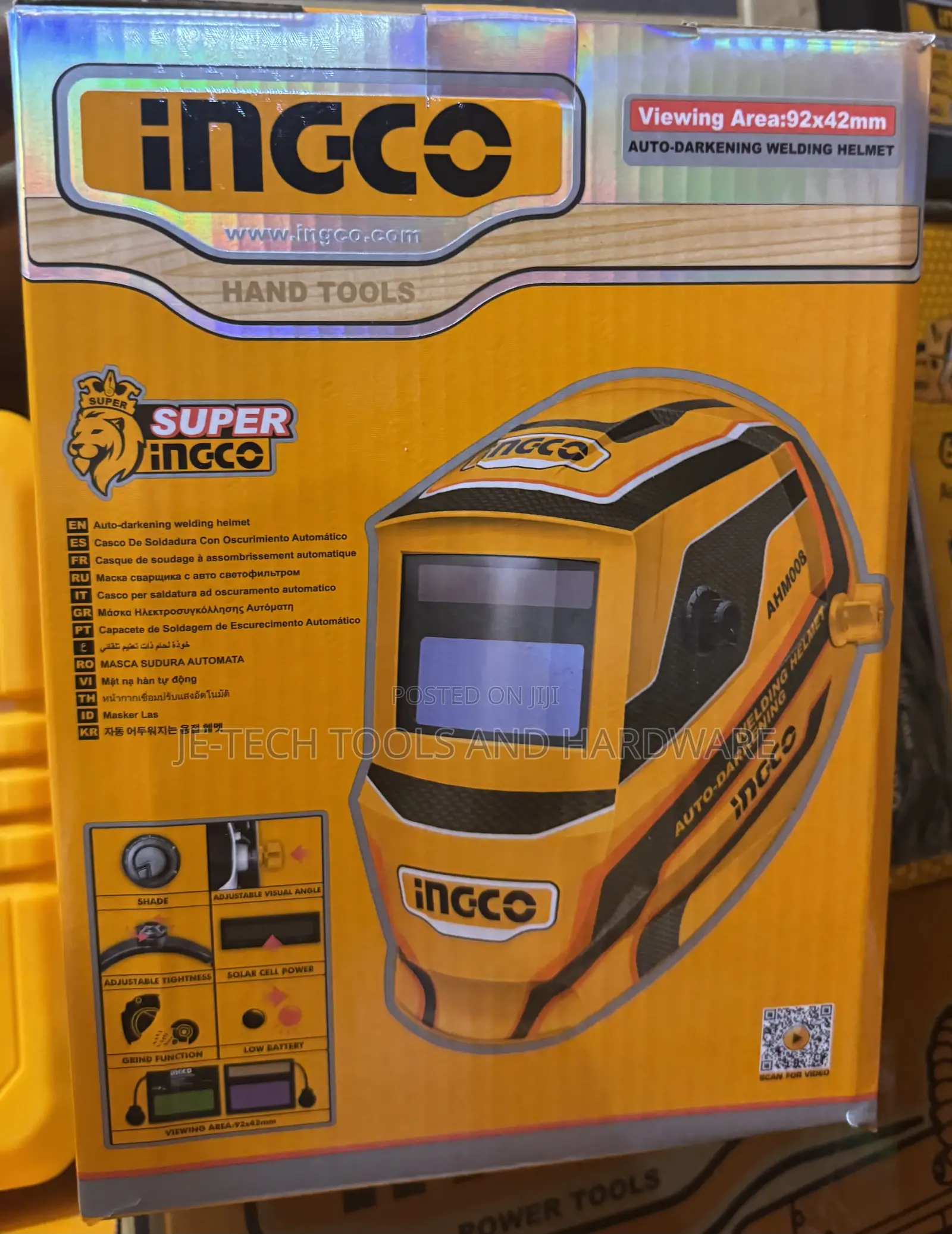 Ingco Ahm008 Auto-darkening Welding Helmet.