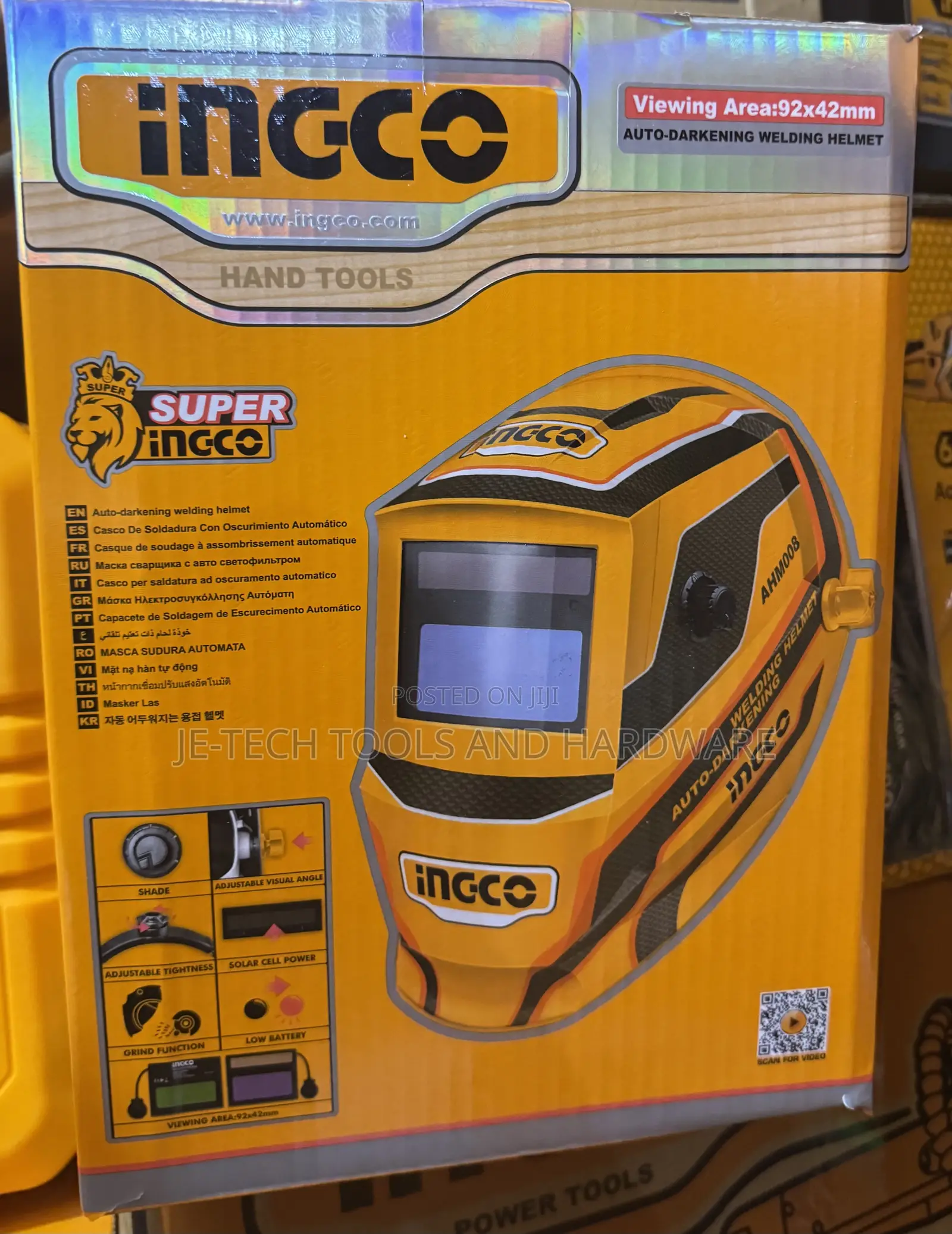 Ingco Ahm008 Auto-darkening Welding Helmet.
