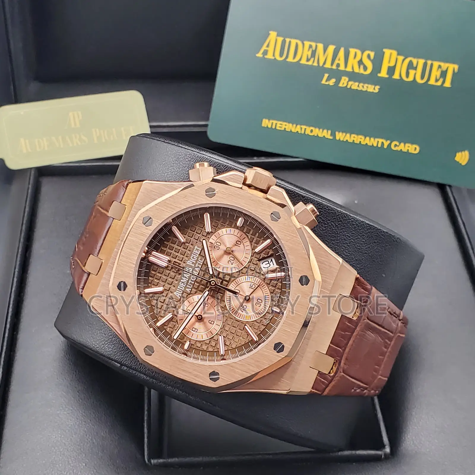 Audemars Piguet Quality Luxury Genuine Leather Wristwatch
