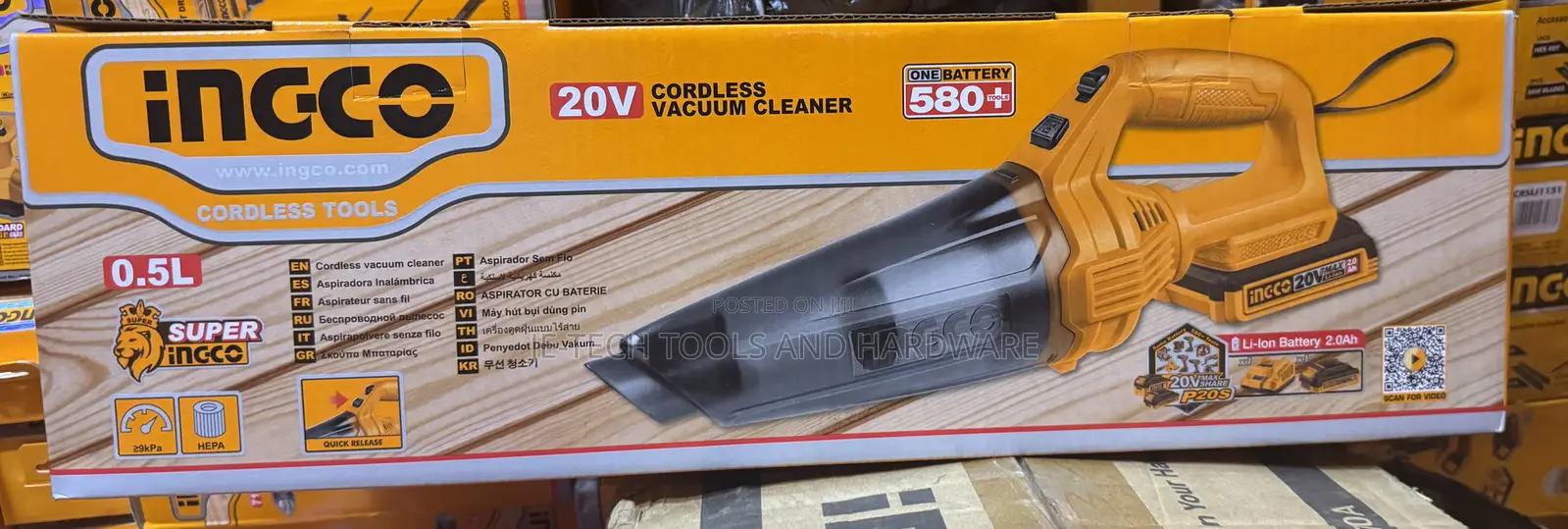 Ingco 20v Cordless General Vacuum Cleaner