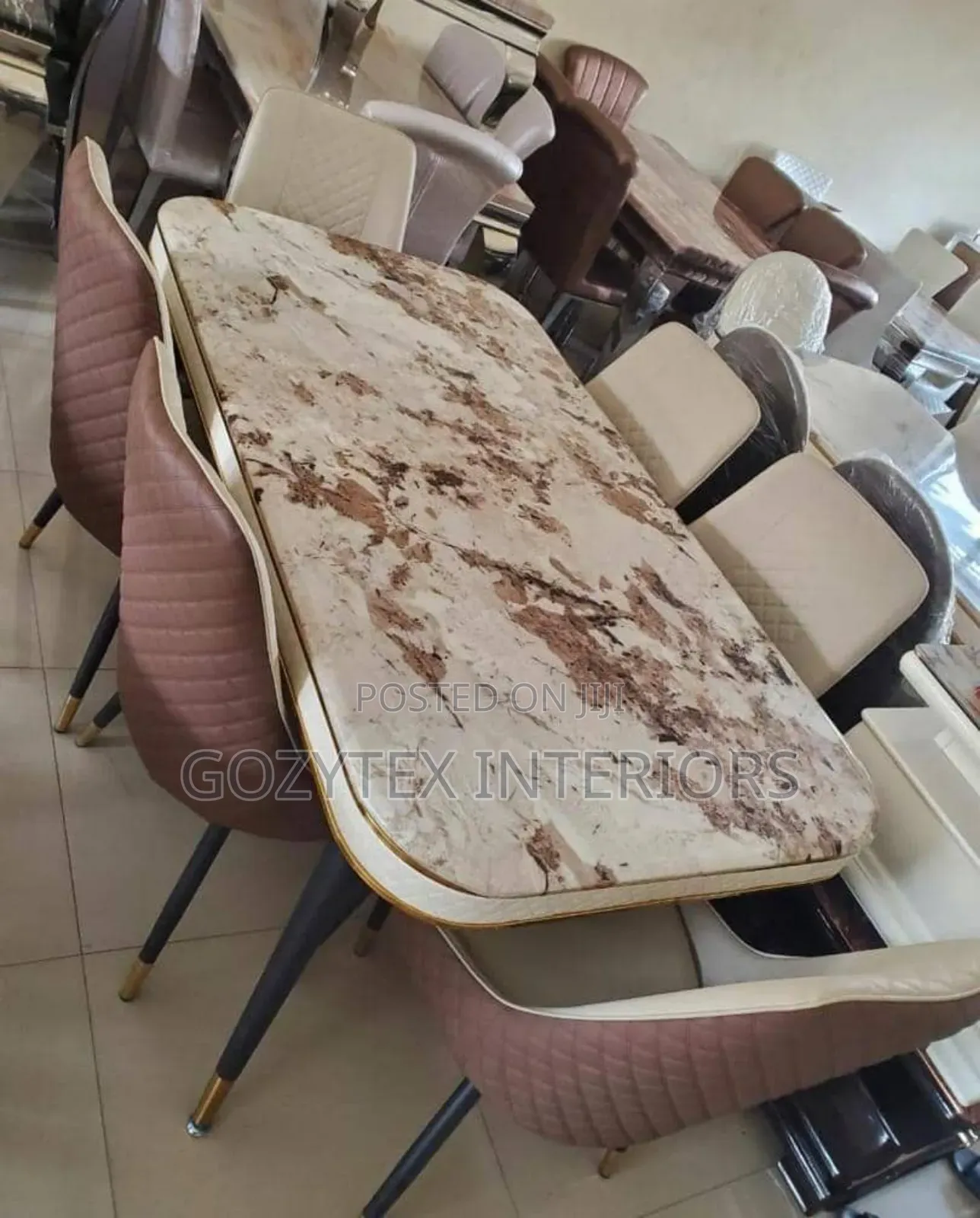 Marble Dinning With 6 Chairs