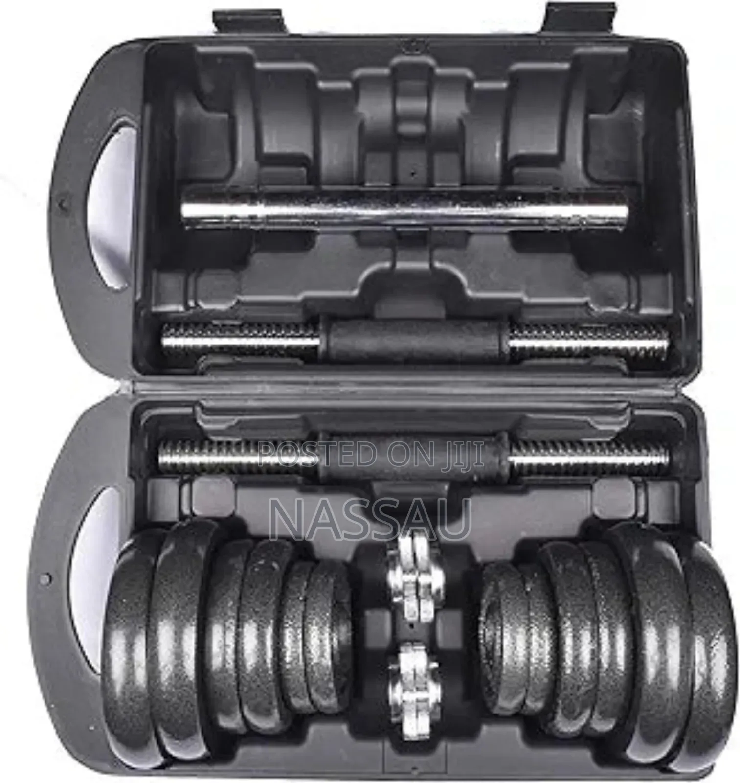 Pair of Adjustable Chrome Iron Dumbbell