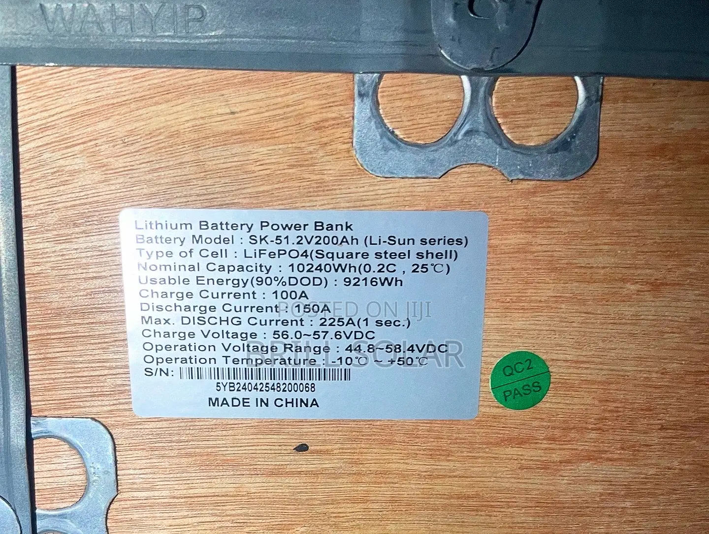 10kwh-51.2v Sako Solar Lithium Battery (Li-Sun Series)