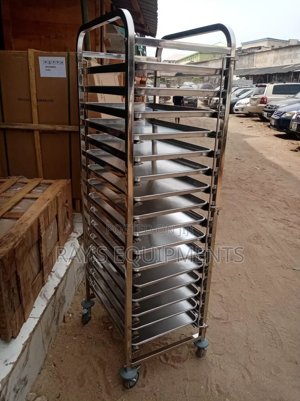 16 Step Stainless Steel Trolley