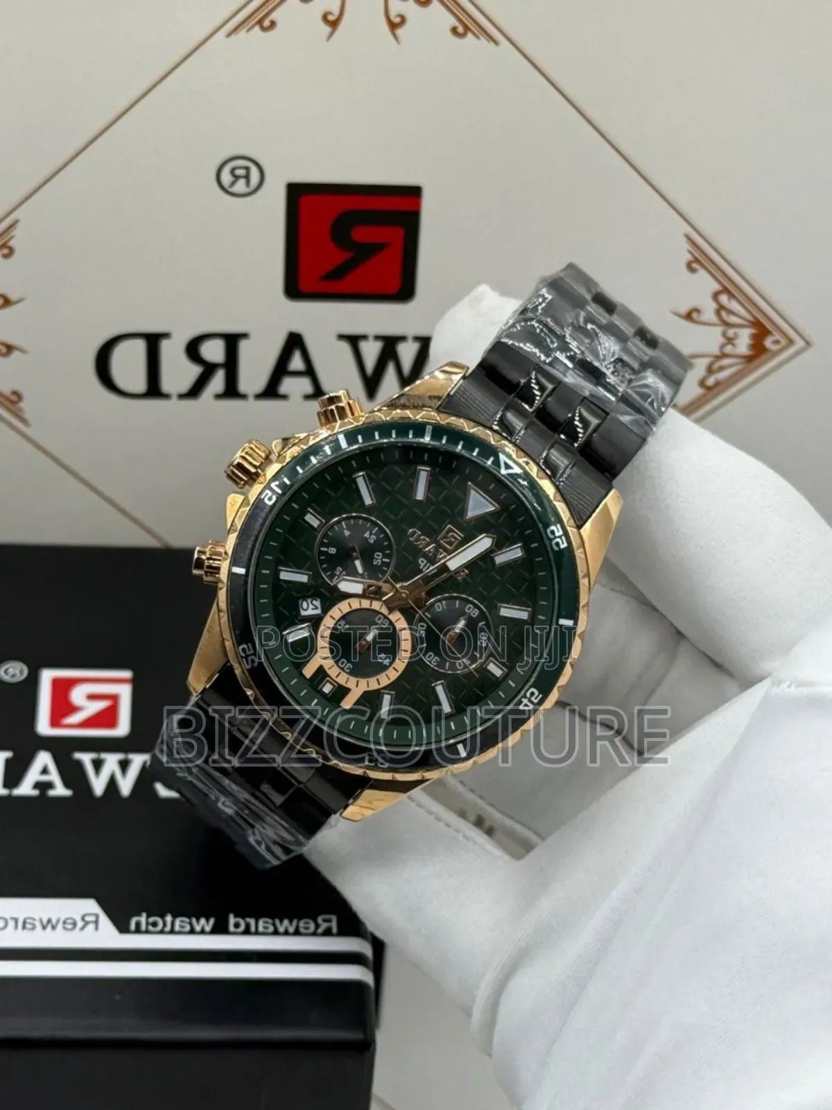 Original Rewardvip Black Stainless Steel Watch in Store