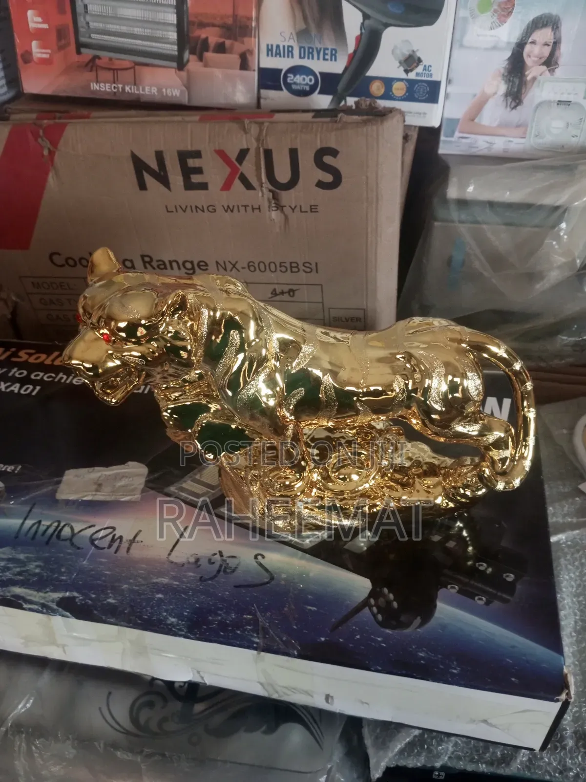 Golden Tiger Figurine