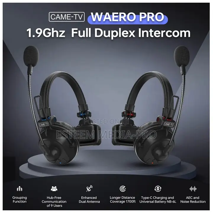 Cametv Waero Pro Wireles Intercom Headset - 16 + 2 Nano Pack