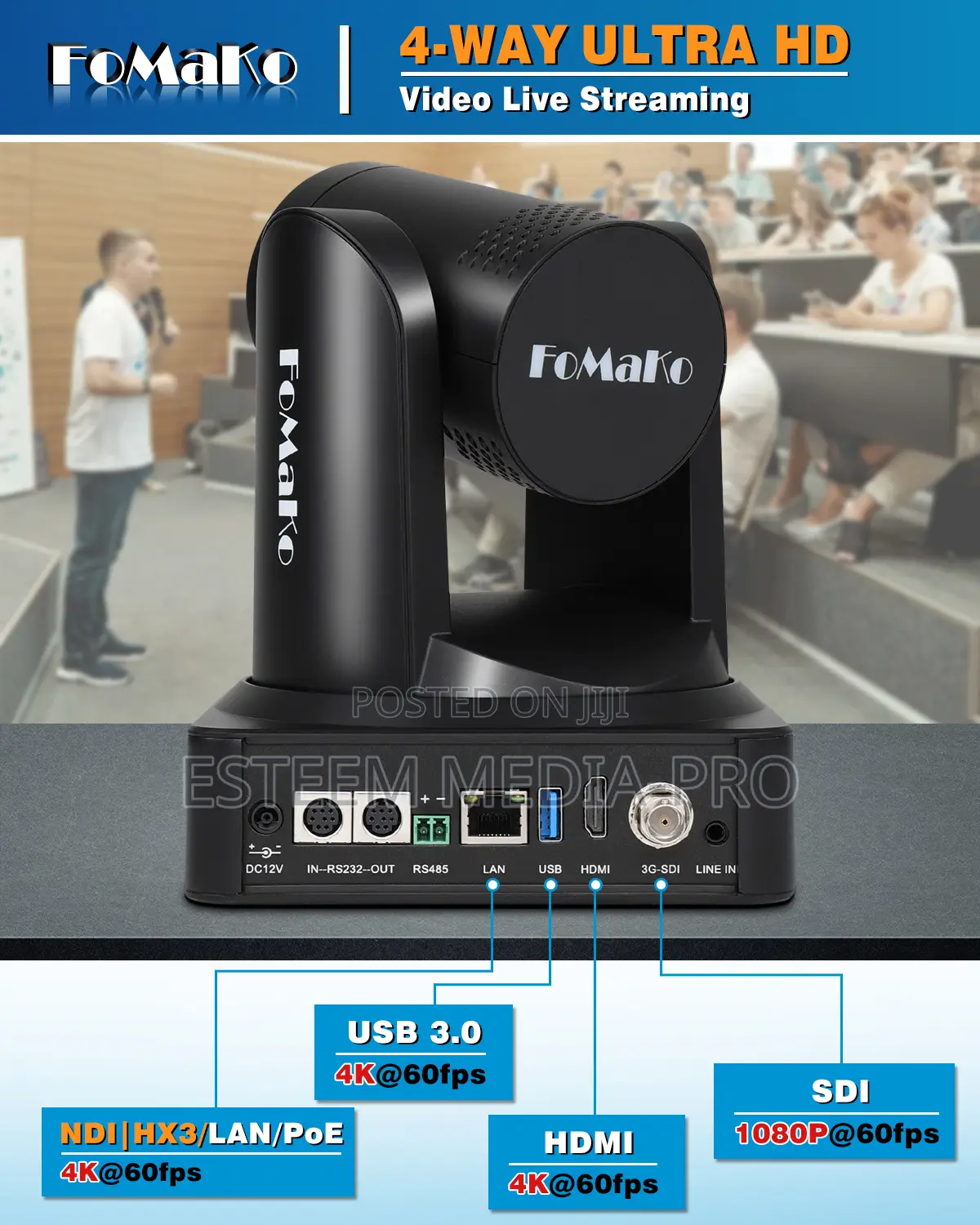 Fomako Uhd Ndi|Hx Hdmi PTZ Camera (K800n)