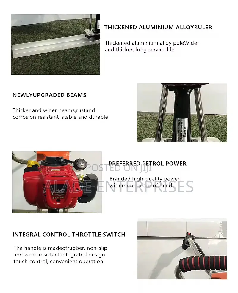 Road Concrete Screed Vibrator Levelling Machine Gasoline 2m
