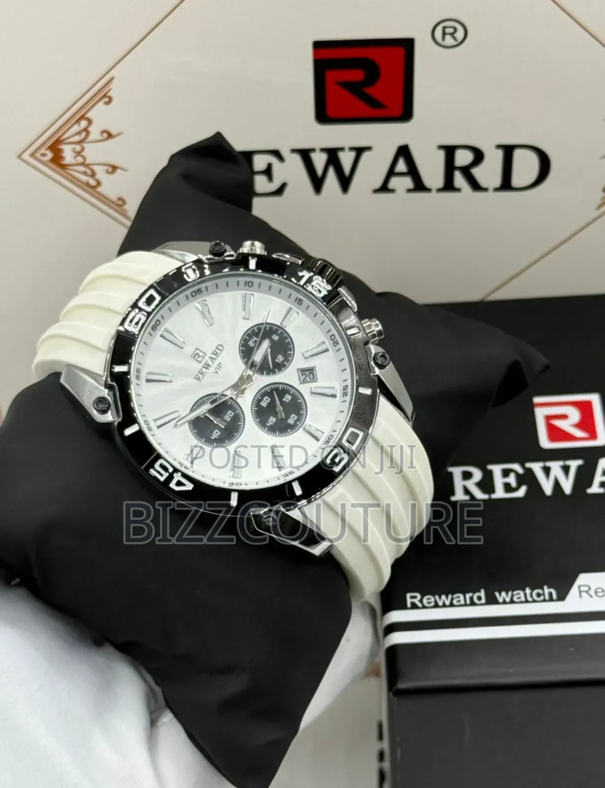 Original Rewardvip White Rubber Strap Watch in Store