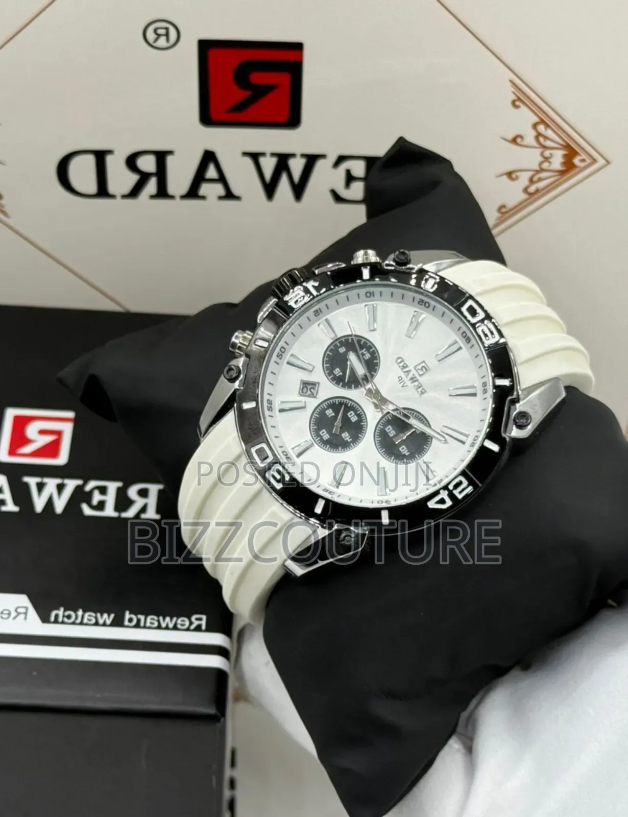 Original Rewardvip White Rubber Strap Watch in Store