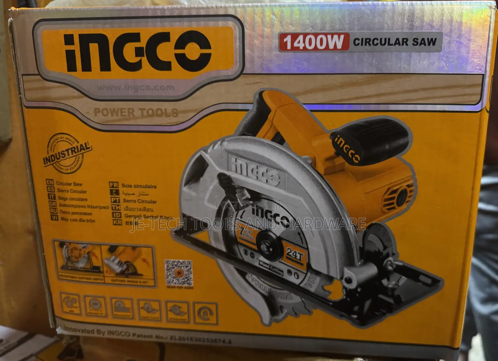 Ingco 1400w Circular Saw, Model Cs18528.