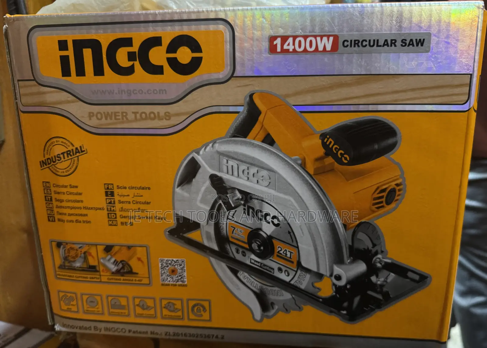 Ingco 1400w Circular Saw, Model Cs18528.