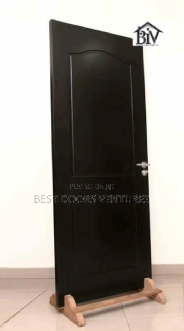 3ft by 7ft Hard Wood Black 2panel