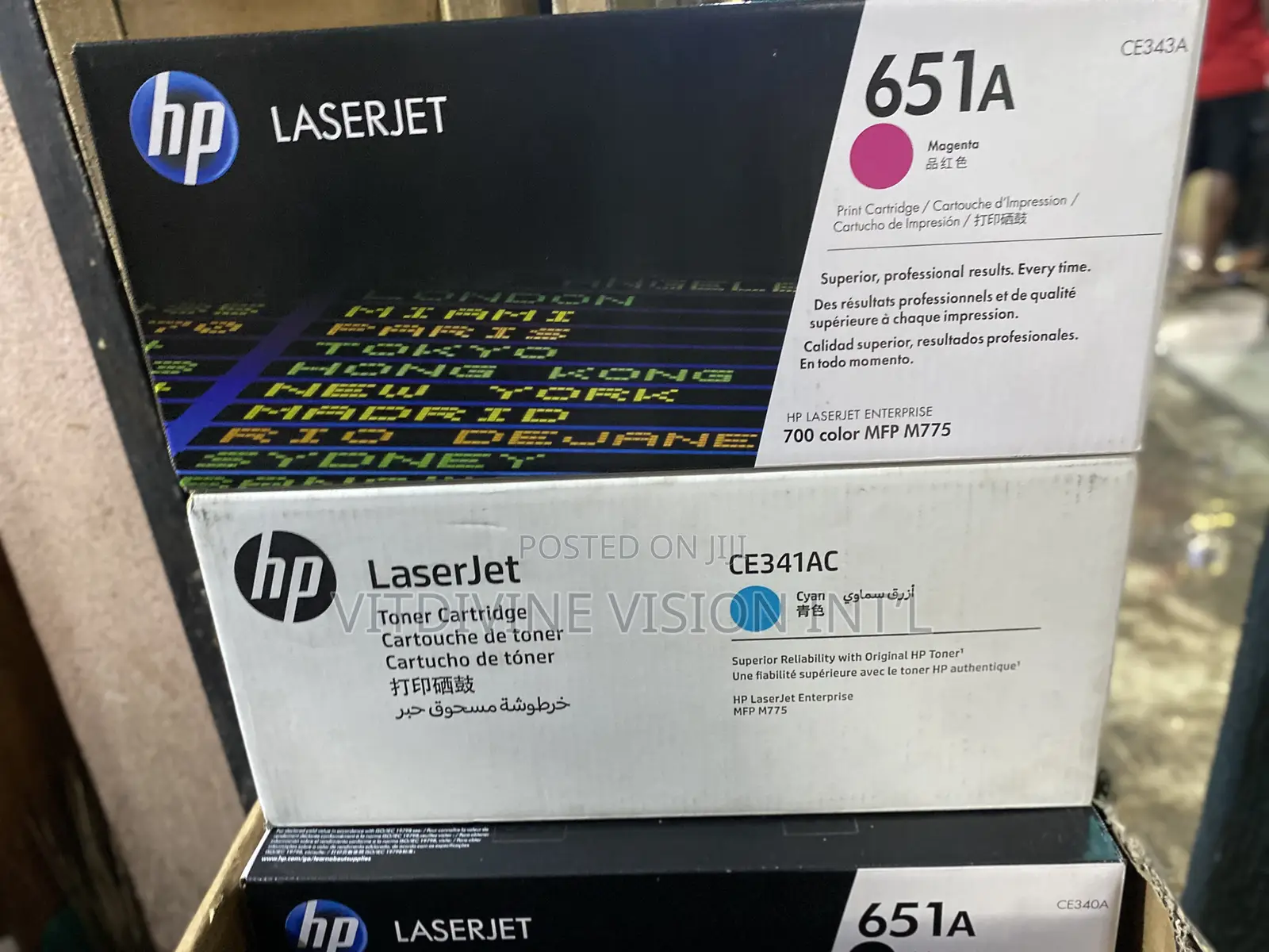 Hp 651a Toner Magenta,Cyan,Yellow Black