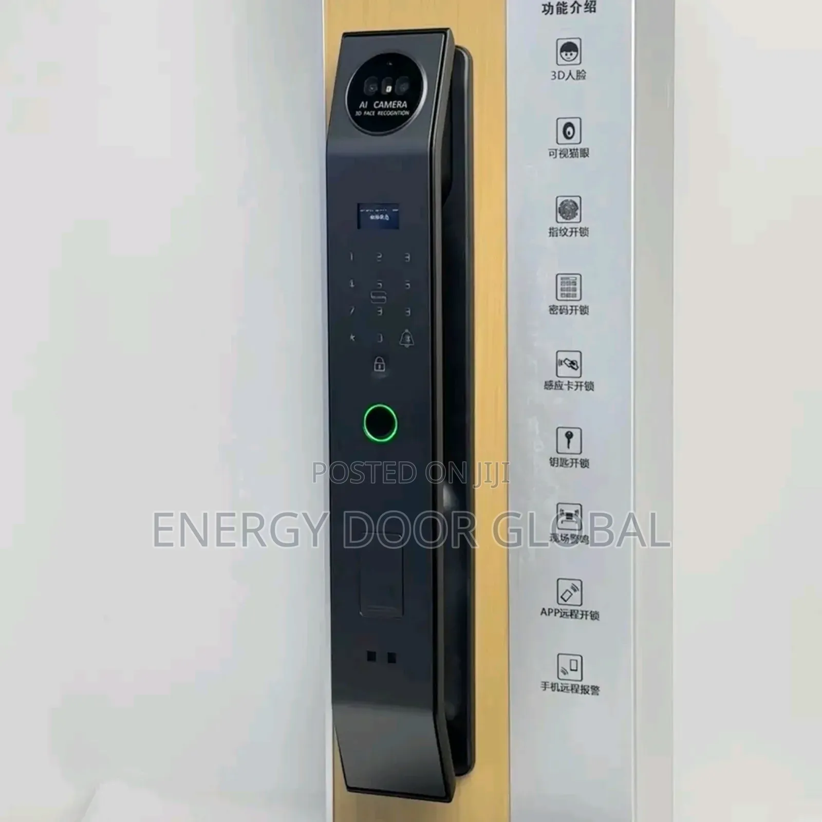 Quality Biometric Door Handle With Fingerprint, App C Camera