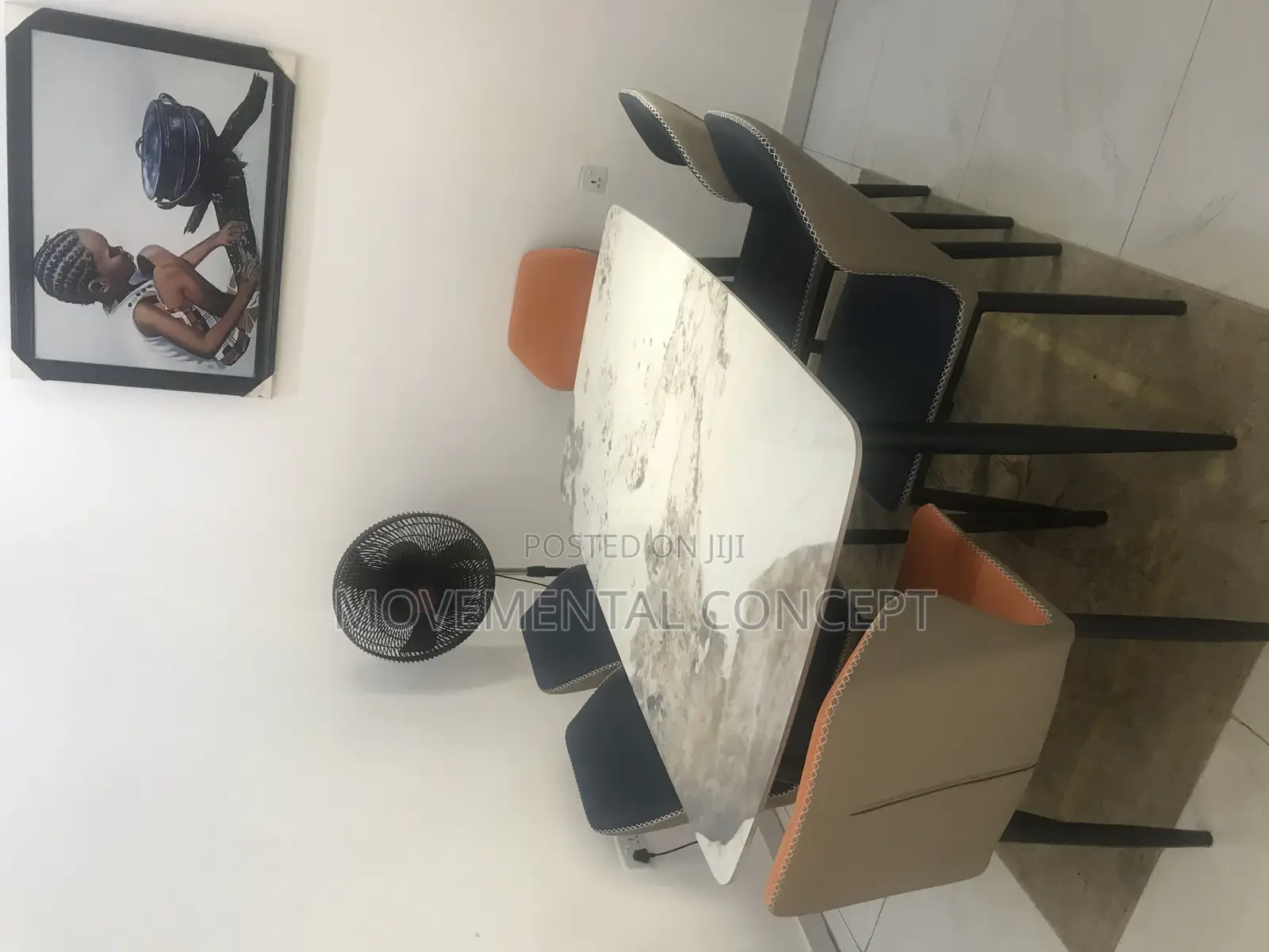 6 Seater Marble Top Dinning Set