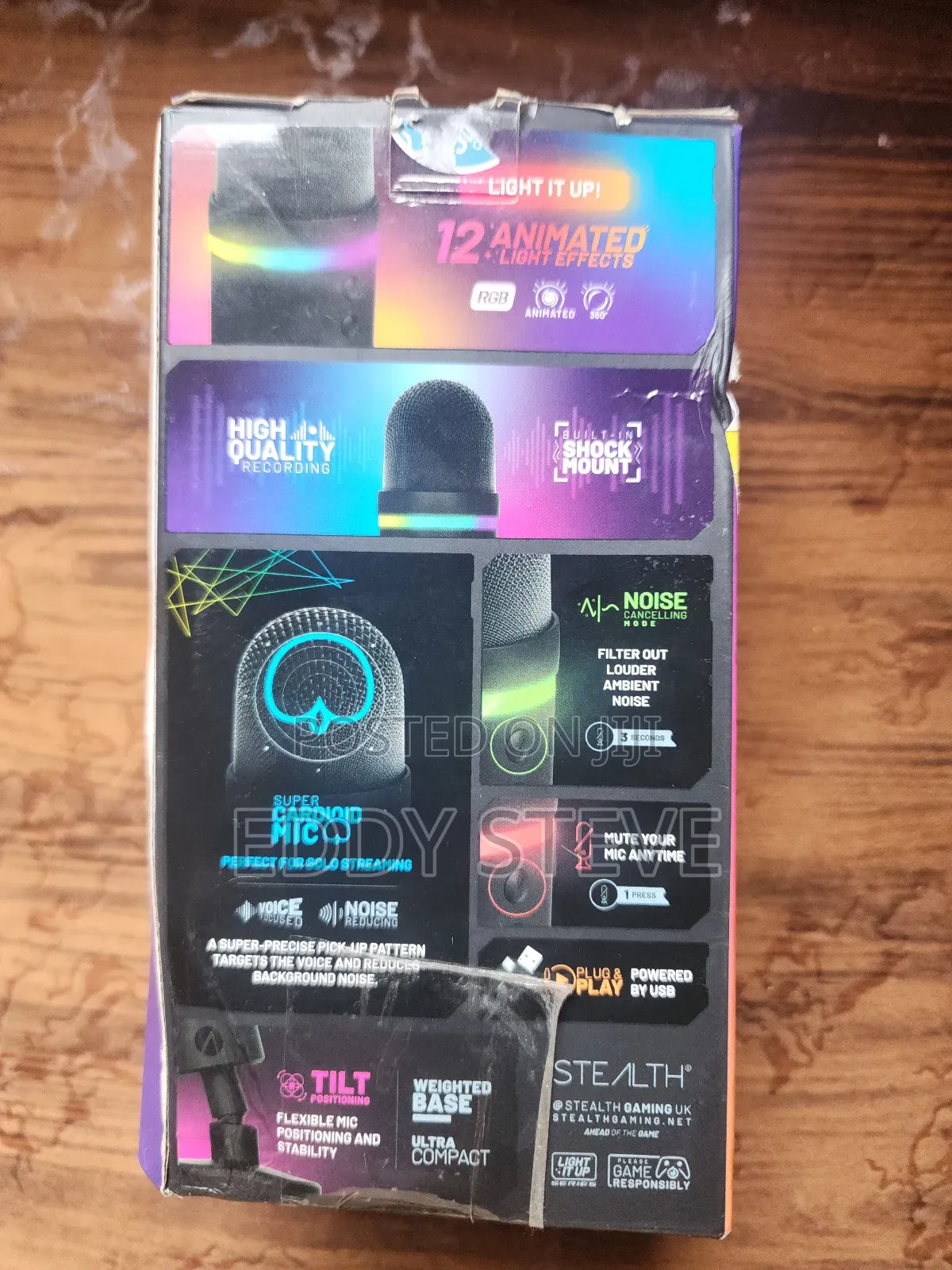 Stealth Light-Up Led Usb Streaming Microphone