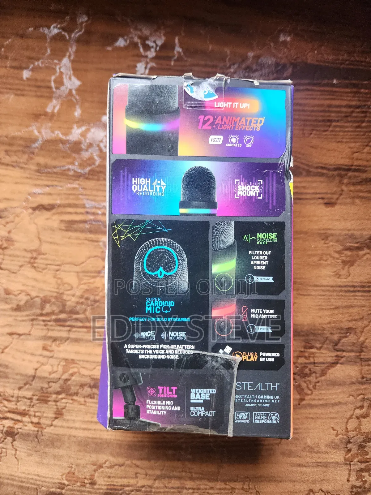 Stealth Light-Up Led Usb Streaming Microphone
