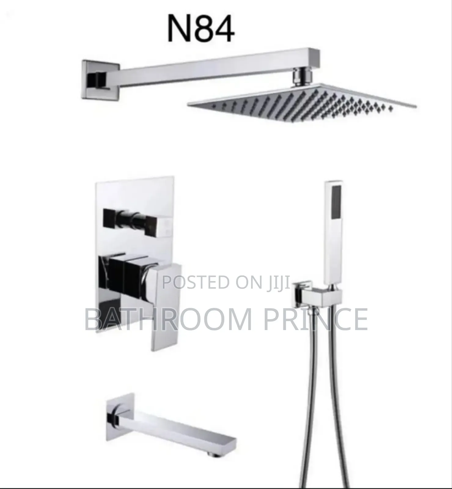 Chrome 5 Ways Conduit Shower Mixer