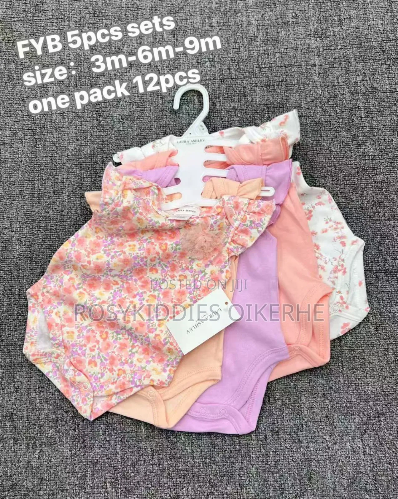 5in1 Baby Girl Bodysuit Set