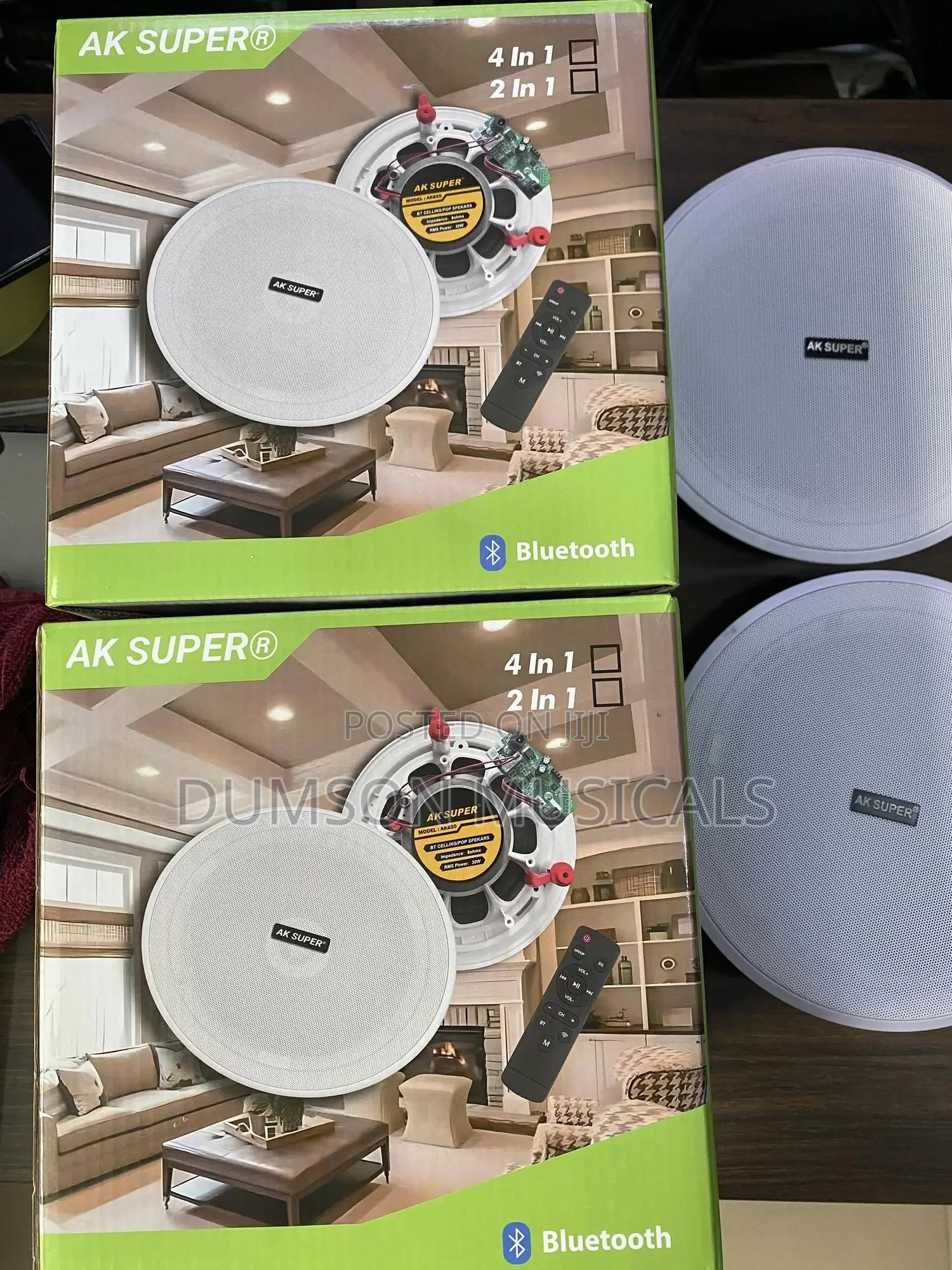 Ak Super 4in1 Bluetooth Ceiling Speakers 30watts