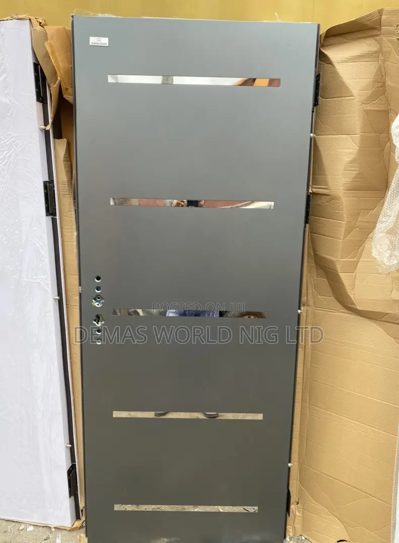 Gray Israeli Door With Silver