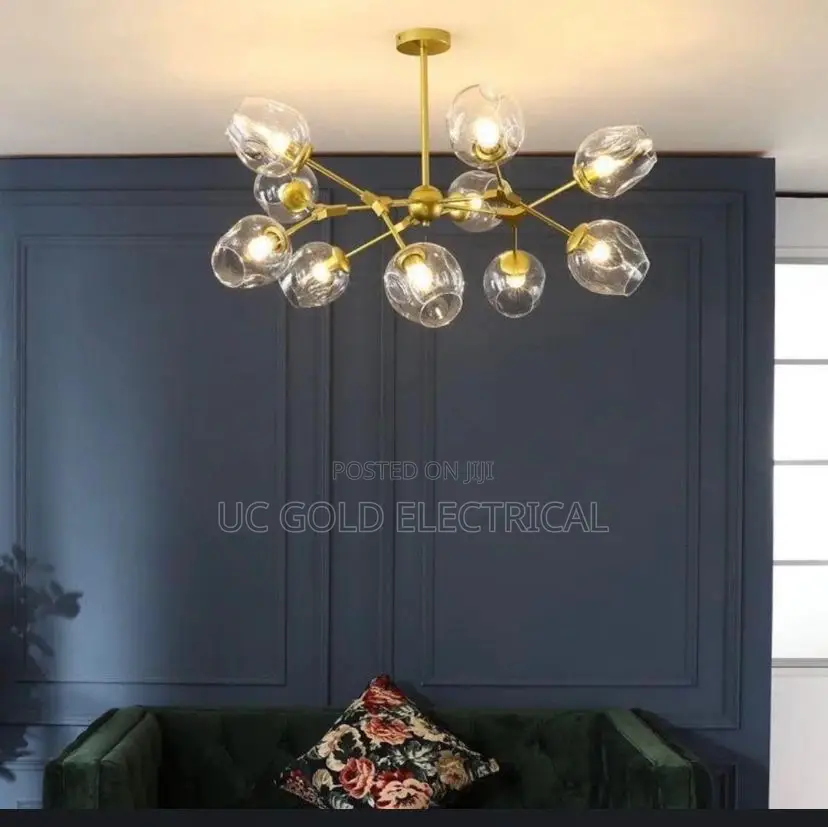 Nordic Glass Ball Light, Led Ceiling, Living Room Chandelier